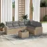 Set canapele de grădină, 7 piese, cu perne, bej, poliratan GartenMobel Dekor