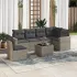 Set canapele de grădină, 7 piese, cu perne, gri, poliratan GartenMobel Dekor