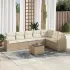 Set canapele de grădină, 8 piese, cu perne, bej, poliratan GartenMobel Dekor