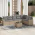 Set canapele de grădină, 8 piese, cu perne, bej, poliratan GartenMobel Dekor