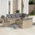 Set canapele de grădină, 9 piese, cu perne, bej, poliratan GartenMobel Dekor