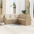 Set mobilier de grădină cu perne, 5 piese, negru, poliratan GartenMobel Dekor