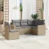 Set canapele de grădină cu perne, 5 piese, maro, poliratan GartenMobel Dekor