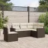 Set canapele de grădină cu perne, 5 piese, maro, poliratan GartenMobel Dekor