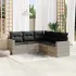 Set mobilier de grădină cu perne, 5 piese, negru, poliratan GartenMobel Dekor