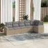 Set mobilier grădină cu perne, 6 piese, gri, poliratan GartenMobel Dekor