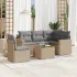 Set mobilier grădină cu perne, 6 piese, gri, poliratan GartenMobel Dekor