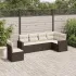 Set mobilier de grădină cu perne, 6 piese, negru, poliratan GartenMobel Dekor