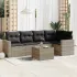 Set mobilier grădină cu perne, 6 piese, gri, poliratan GartenMobel Dekor