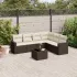 Set canapele de grădină, 7 piese, cu perne, bej, poliratan GartenMobel Dekor