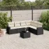 Set canapele de grădină, 7 piese, cu perne, bej, poliratan GartenMobel Dekor