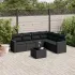 Set canapele de grădină, 7 piese, cu perne, bej, poliratan GartenMobel Dekor