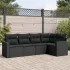 Set mobilier de grădină cu perne, 5 piese, negru, poliratan GartenMobel Dekor