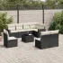 Set canapele de grădină, 9 piese, cu perne, bej, poliratan GartenMobel Dekor