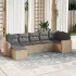 Set canapele de grădină, 7 piese, cu perne, bej, poliratan GartenMobel Dekor