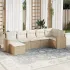 Set canapele de grădină, 7 piese, cu perne, bej, poliratan GartenMobel Dekor