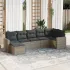Set canapele de grădină, 7 piese, cu perne, bej, poliratan GartenMobel Dekor