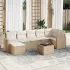 Set canapele de grădină cu perne, 8 piese, gri, poliratan GartenMobel Dekor