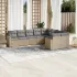 Set canapele de grădină, 9 piese, cu perne, gri, poliratan GartenMobel Dekor