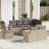 Set mobilier de grădină cu perne, 9 piese, negru, poliratan GartenMobel Dekor