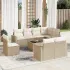 Set mobilier de grădină cu perne, 9 piese, negru, poliratan GartenMobel Dekor