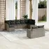 Set mobilier de grădină cu perne, 9 piese, negru, poliratan GartenMobel Dekor