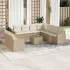 Set canapele de grădină cu perne, 10 piese, maro, poliratan GartenMobel Dekor