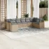 Set mobilier de grădină cu perne, 10 piese, gri, poliratan GartenMobel Dekor