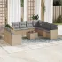 Set canapele de grădină cu perne, 10 piese, maro, poliratan GartenMobel Dekor