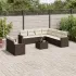 Set canapele de grădină cu perne, 10 piese, maro, poliratan GartenMobel Dekor