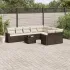 Set mobilier de grădină cu perne, 10 piese, gri, poliratan GartenMobel Dekor