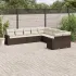 Set canapele de grădină cu perne, 10 piese, negru, poliratan GartenMobel Dekor