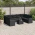 Set canapele de grădină cu perne, 10 piese, negru, poliratan GartenMobel Dekor