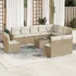Set canapele de grădină cu perne, 11 piese, bej, poliratan GartenMobel Dekor