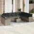 Set canapele de grădină cu perne, 11 piese, negru, poliratan GartenMobel Dekor