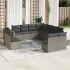 Set canapele de grădină cu perne, 11 piese, maro, poliratan GartenMobel Dekor