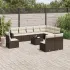 Set canapele de grădină cu perne, 11 piese, bej, poliratan GartenMobel Dekor