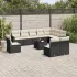 Set canapele de grădină cu perne, 11 piese, bej, poliratan GartenMobel Dekor