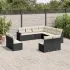 Set canapele de grădină cu perne, 11 piese, maro, poliratan GartenMobel Dekor