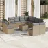 Set canapele de grădină cu perne, 12 piese, maro, poliratan GartenMobel Dekor