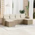 Set mobilier grădină cu perne, 6 piese, gri, poliratan GartenMobel Dekor