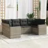 Set mobilier de grădină cu perne, 6 piese, negru, poliratan GartenMobel Dekor