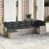 Set canapele de grădină, 7 piese, cu perne, bej, poliratan GartenMobel Dekor