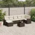 Set canapele de grădină cu perne, 8 piese, gri, poliratan GartenMobel Dekor