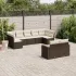Set mobilier de grădină cu perne, 9 piese, negru, poliratan GartenMobel Dekor
