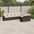 Set canapele de grădină, 9 piese, cu perne, gri, poliratan GartenMobel Dekor