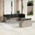 Set mobilier de grădină cu perne, 9 piese, negru, poliratan GartenMobel Dekor