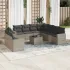 Set canapele de grădină cu perne, 10 piese, maro, poliratan GartenMobel Dekor