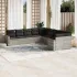 Set canapele de grădină cu perne, 10 piese, negru, poliratan GartenMobel Dekor