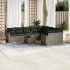 Set mobilier de grădină cu perne, 10 piese, gri, poliratan GartenMobel Dekor